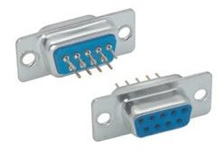 Dip solder straight PCB mount connector DB-9 Female